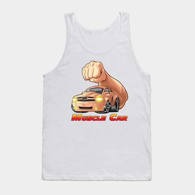 Muscle Car Tank Top by Pigeon585